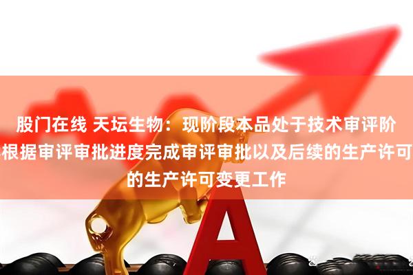 股门在线 天坛生物：现阶段本品处于技术审评阶段，后续根据审评审批进度完成审评审批以及后续的生产许可变更工作